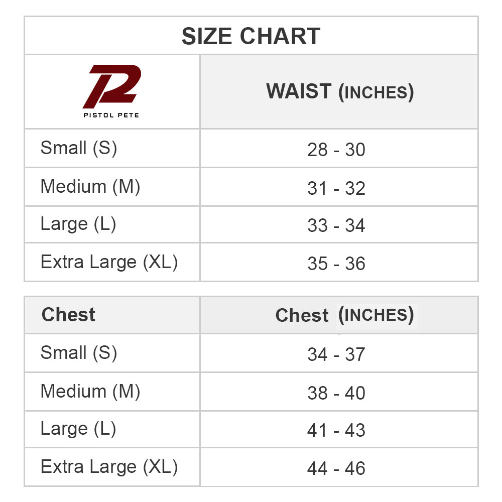 Size Chart – No Punching Bag